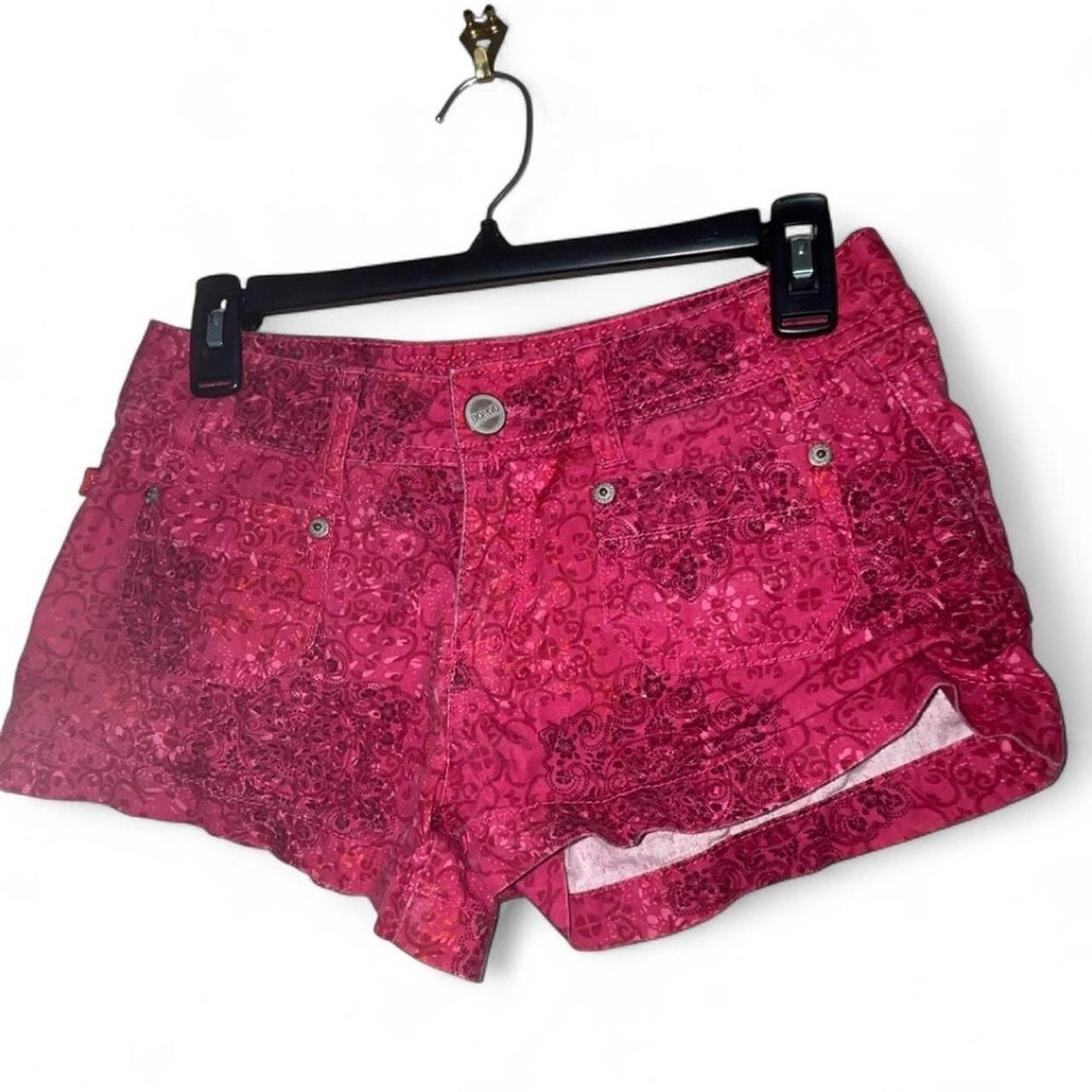 BONGO Pink Jean Shorts Distressed Look